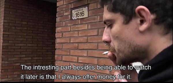  Amateur Straight Spanish Latino With Nose Ring Seduced By Gay Stranger For Money Outside POV